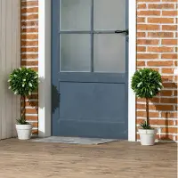OKWISH Kunstplant – 2-Delige Set 60 Cm – Kunststof – Wit – Voor Binnen En Buiten – Lavendel In Sierpot Met Onderhoudsarm Design