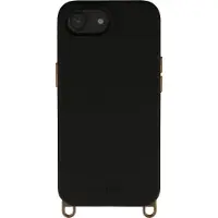 Selencia Rivièra MagSafe Backcover met afneembare haakjes voor de Apple iPhone 17e / 16e - Velvet Black