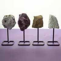 Ancient Wisdom Mineral Specimen on Metal Stand - Epidote