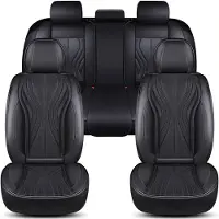 BREMER SITZBEZÜGE Universele autostoelhoezen voor personenauto s & SUVs – Premium complete stoelhoezenset Schwarz, hoogwaardige afwerking, meer zitcomfort, airbagcompatibel, voor voor- en achterstoelen