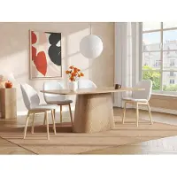 Vente-unique Eettafel 8 personen essenfineer - Licht naturel - NIRASAKI