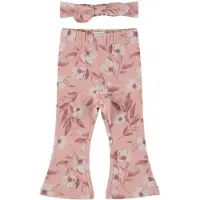 Dirkje Meisjes Flared Broek + Haarband - Misty rose