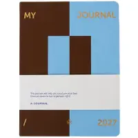 A-Journal My Journal Agenda 2027 - Modernist Chocolade Blauw