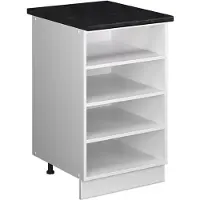 Vicco Keukenrek Fame-Line Wit 50 cm, WB Antraciet, Model 65819