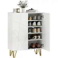 HOMCOM Schoenenkast Spaanplaat 72L x 31,5B x 95H cm Wit