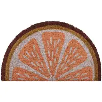 Beliani DAVAO - Deurmat - Oranje - 45 x 75 cm - Kokosvezel/PVC