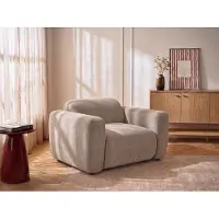Vente-unique Fauteuil in taupe stof van Maison Céphy POGNI