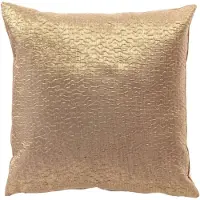 Dutch decor JADA - kussenhoes 45x45 cm - golfpatroon - met glans - Ermine - beige - met rits - zonder binnenkussen