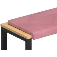 vidaXL Bankkussen fluweel Roze Diepte 35 cm