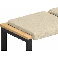 vidaXL Bankkussen 4 st Stof Crèmekleurig Diepte 35 cm