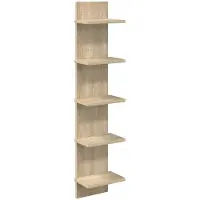 vidaXL Wandplank Sonoma Eiken 22 x 15 x 100 cm Bewerkt hout