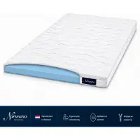 Nirwana bedden - Traagschuim topdekmatras - 220x220 cm - 6 cm - Afritsbare hoes