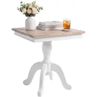 CLP Lorne Bijzettafel - Salontafel - Mindihout - Vierkant - Landelijk - natura/wit