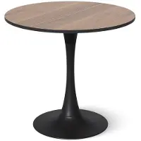 Vicco Eettafel Carl, Walnoot/Zwart, 80 x 80 cm
