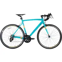 Happiq Racefiets – Voor heren – 14 versnellingen / racefietsstijl – Aluminium / Groen / Maat L (53–57 cm)