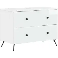 vidaXL Wastafelmeubel BREDA, hoogglanzend wit, 82 x 41 x 59 cm