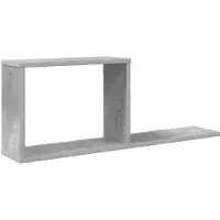 vidaXL Zwevende schappen Betongrijs 80 x 15 x 30 cm Bewerkt hout