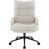 Vali Bureaustoel - Bureaustoel voor Volwassenen - Ergonomische Bureaustoel - Wit - 72cm x 72cm x 106cm