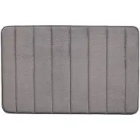 Hamat California Stripes Badmat 58x90 cm - Antraciet - Zachte Douchemat van Chenille - Badkamermat - Snel Waterabsorberend - Oeko-Tex Gecertificeerd