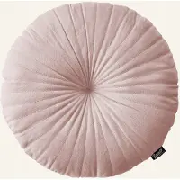 Room99 Milou Decoratieve Ronde Sierkussen Poederroze Velours 45cm
