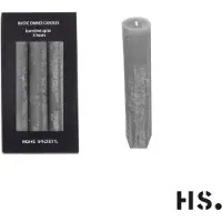 Home Society - Dinerkaars - 14cm - Doosje van 6 - Rustic Dinner Candles Grey