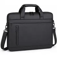 VHV - Laptoptas 15,6 Inch - Slanke Schoudertas met Afneembare Riem en Opbergvakken - Voor Werk, Kantoor en Reizen - Zwart
