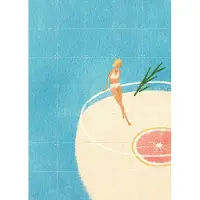 IXXI Gin And Tonic, Henry Rivers - 100 x 140 cm - Grote wanddecoratie en posters - Retro, Digitale Kunst, Speels, Illustraties, Minimalisme, Keuken