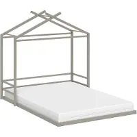 VitaliSpa vloerbed Roofy, Grijs, 140x200 met matras