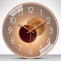 Famanu - Moderne geluidloze wandklok, kwartsuurwerk, 25 cm, zonder tikkende geluiden, keukenklok voor woonkamer, kamer, kantoor (goudkleurig)