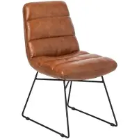J-Line Stoel - leer - camel