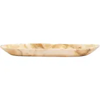 Ptmd Draya Onyx White Organic Oval Shaped Bowl Big