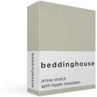 Beddinghouse katoen - Splittopper Hoeslaken - 160 x 200/220 cm Pocket depth: 25 cm Split: 85 cm - Zand
