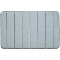 Hamat California Stripes Badmat 58x90 cm - Blauw - Zachte Douchemat van Chenille - Badkamermat - Snel Waterabsorberend - Oeko-Tex Gecertificeerd