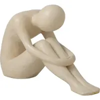 J-Line Beeld Abstracte Man Polyresin Gebroken Wit H38cm