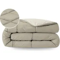 Zelesta Pure Duo Katoen Zomerdekbed - Warmgrijs & Roomwit 200x200cm