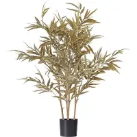 Woood Bamboe Kunstplant - Bamboe/Polyester - Natural - 120x74x74