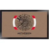 Hamat Deurmat Antwerpen Maps - Deurmat Binnen - 45 x 75cm - Antislip - Polyamide