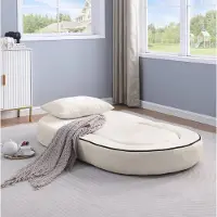 STILVORA Fauteuil 101 x 90 x 21 cm - Opvouwbare Slaapstoel Met Kussen En Armleuningen - Voor Woonkamer Of Logeerkamer - Chenille Beige