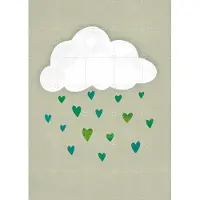 IXXI Clouds Of Love, EMELIEmaria & Various - 100 x 140 cm - Grote wanddecoratie en posters - Speels, Geometrische Kunst, Kleurrijk, Illustraties