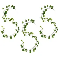 Mica Decorations Kunstplanten Hedera Slinger - 3x - 160 x 10 cm - groen - kunststof - decoratie - bladgroen