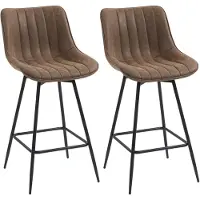HOMCOM -Barstool-PU-47 x 54,5 x 97,5 cm-Bruin