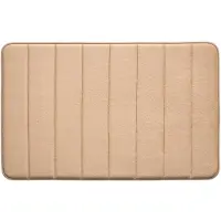 Hamat California Stripes Badmat 50x78 cm - Taupe - Zachte Douchemat van Chenille - Badkamermat - Snel Waterabsorberend - Oeko-Tex Gecertificeerd