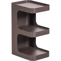 Woood Vire Bijzettafel - Metaal - Donkerbruin - 54x35x25