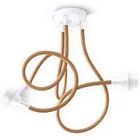 Hoopzi Hanglamp TWIST natuur - 3 fittings wit