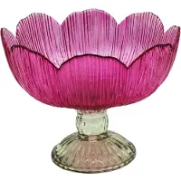 Clayre & Eef Waxinelichthouder Roze Glas