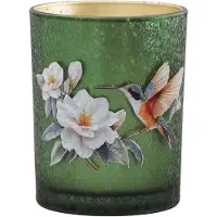 Clayre & Eef Waxinelichthouder Groen Glas