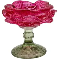 Clayre & Eef Waxinelichthouder Roze Glas