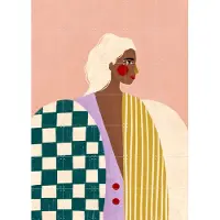 IXXI Funky Blouse, Bea Müller & Various - 100 x 140 cm - Gratis ophangtool - Grote wanddecoratie en posters - Speels, Fantasierijk, Digitale Kunst