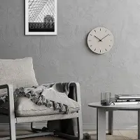 Famanu - Berlin MNU 2530 P wandklok, geruisloos, zonder tikken, 30 cm, analoog, keuken, woonkamer, modern, vintage, warmgrijs