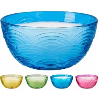Koopman Citronella kaars in glazen kom set van 2 stuks Blauw